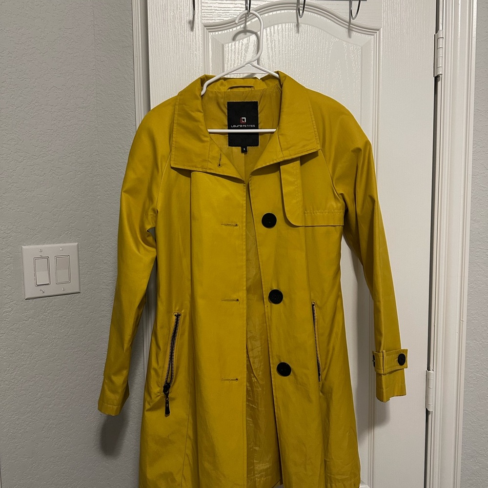 Yellow Women's Trench Coat